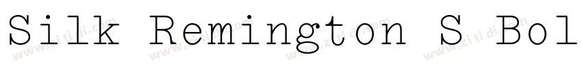 Silk Remington S Bol字体转换